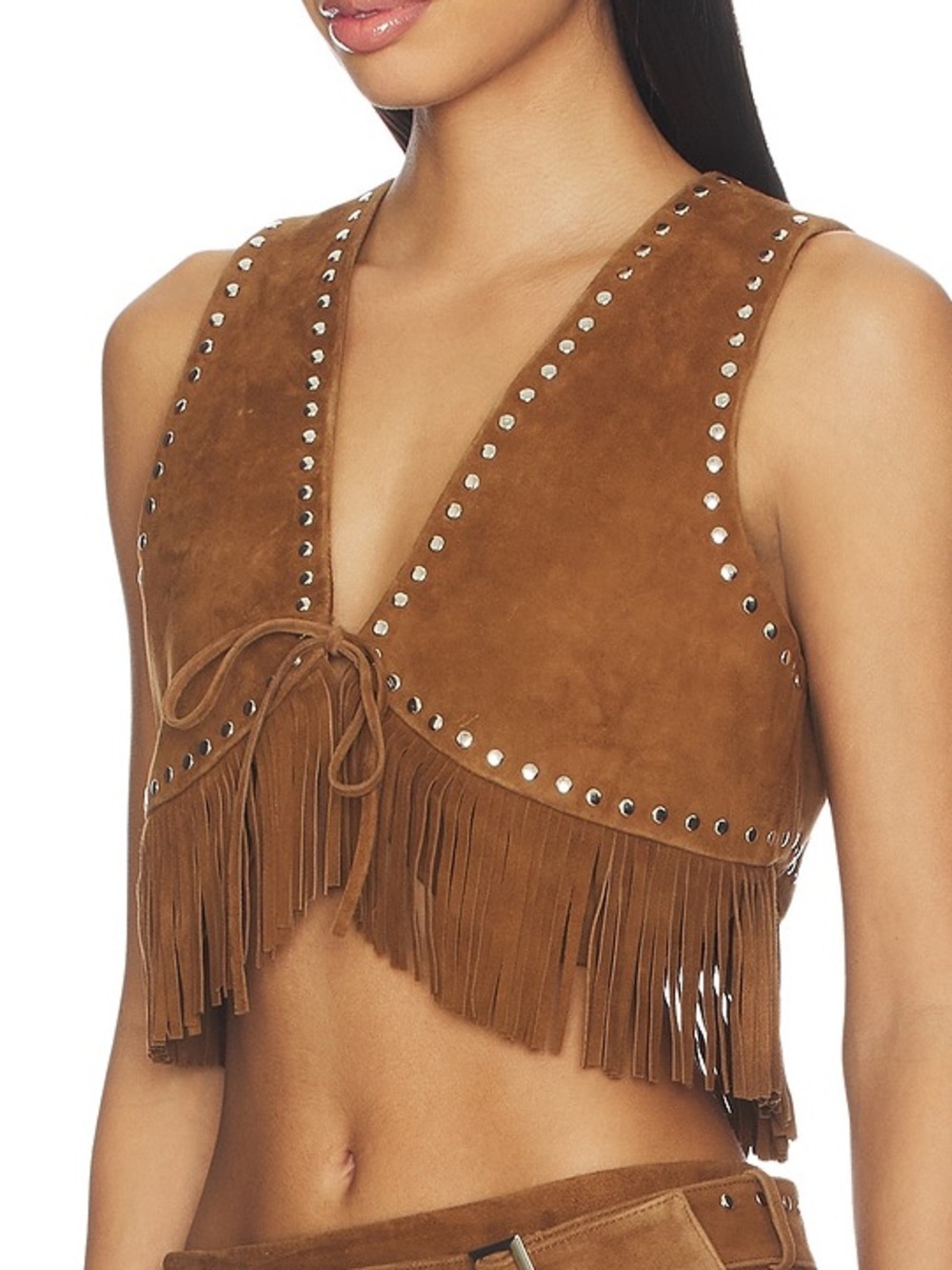 Lamarque x REVOLVE Reina Fringed Suede Vest